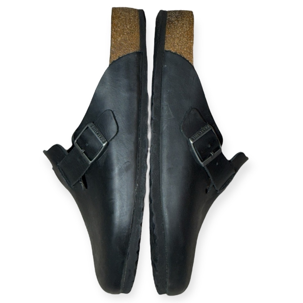 Birkenstock Boston 
Oiled Leather - Black 
Unisex Size 42 
Men’s 9
Women’s 11 - Picture 5 of 14